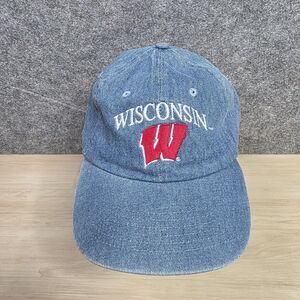 Champion Wisconsin‎ Badgers Denim Dad Hat Spellout Logo